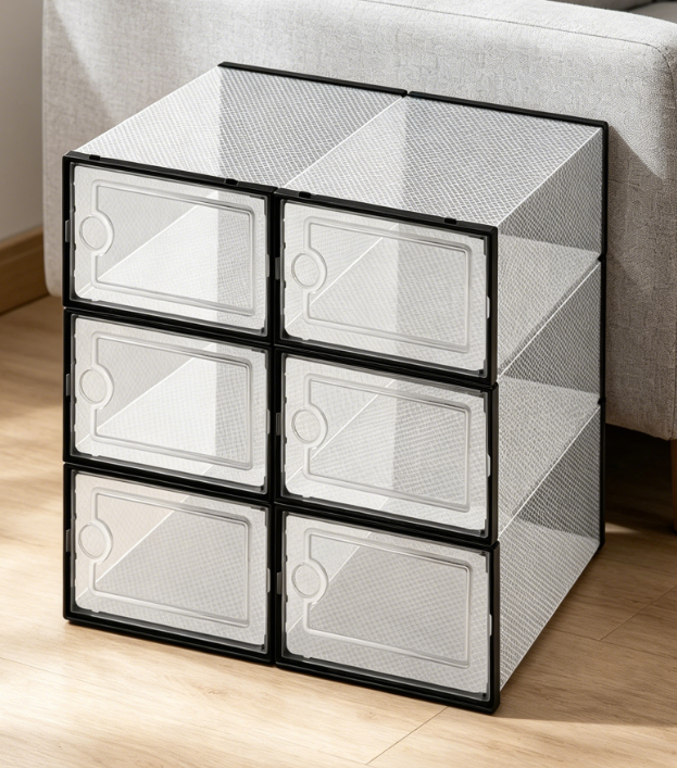 Odorless, Eco-friendly, Stackable Transparent Shoe Box - Image 2
