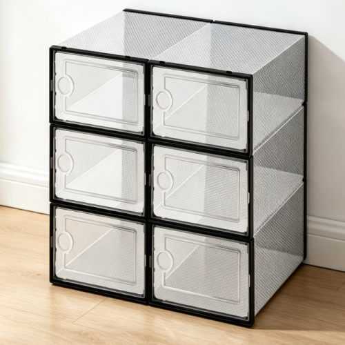 Odorless, Eco-friendly, Stackable Transparent Shoe Box