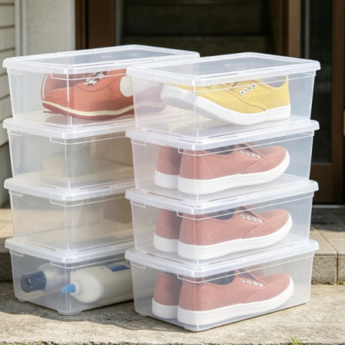 BPA-Free, Stackable Transparent Shoe Box