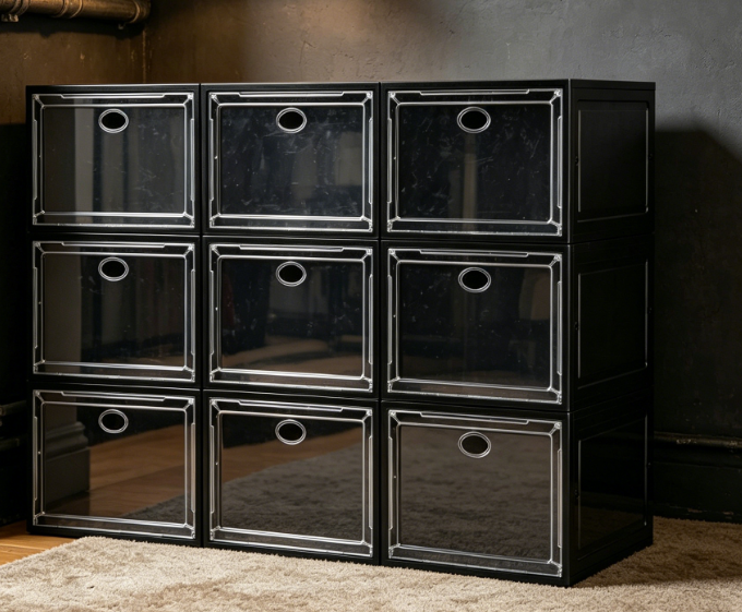 Sturdy Transparent Shoe Storage with Magnetic Door - Image 2