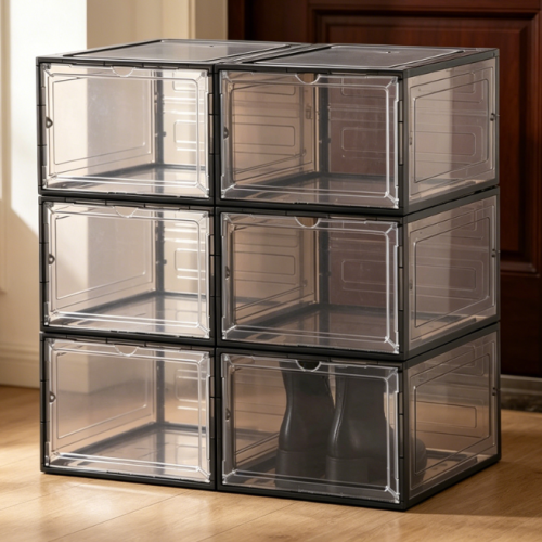 Transparent & Gray Shoe Box with Magnetic Closure