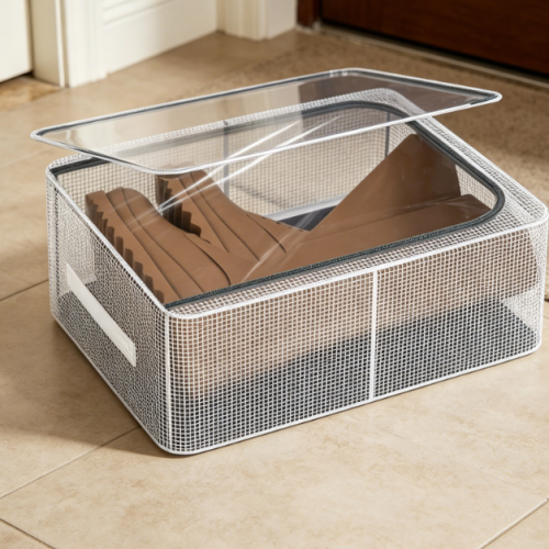Alternative view of Transparent Shoe Storage Box with Metal Frame