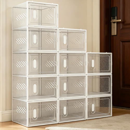 Alternative view of Transparent, Stackable Shoe Box with Lid
