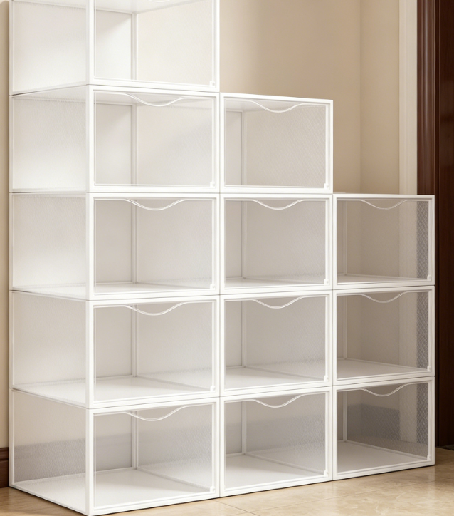 Transparent, Stackable Sneaker Storage Rack