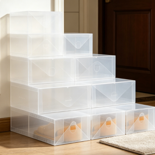 Transparent Plastic Stackable Box for Ankle Boots & High Heels