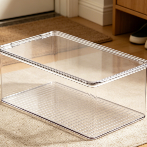 Alternative view of Hinged Flip-Top Transparent Shoe Box (Made in USA)