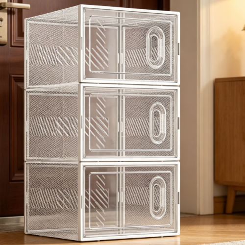 Alternative view of Thickened Transparent Foldable Shoe Storage Box with Lid
