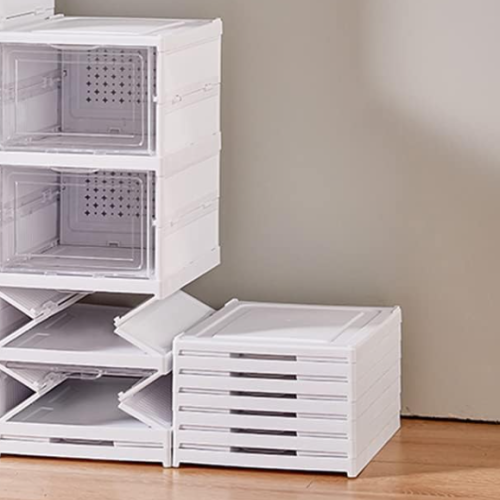 Alternative view of Transparent Foldable Stackable Shoe Rack (No Assembly Required)