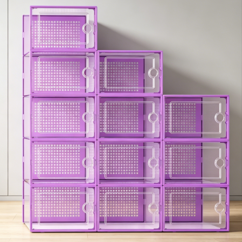 Alternative view of Transparent, Stackable Shoe Box for Toy Storage
