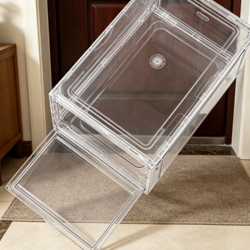 Alternative view of Crystal-Clear Acrylic Single-Shoe Display Box