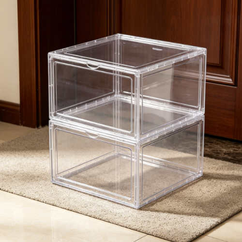 Crystal-Clear Acrylic Single-Shoe Display Box