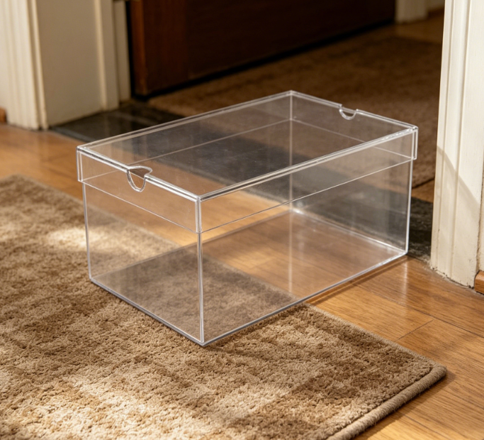 Luxury Lucite Shoe Box with Transparent Lid (Men's) - Image 2