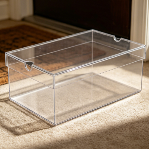 Luxury Lucite Shoe Box with Transparent Lid (Men's)