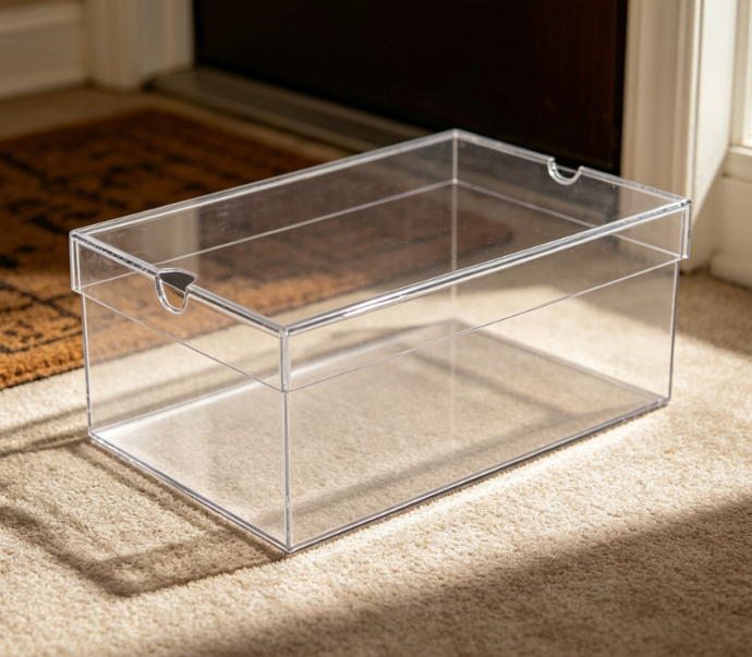 Luxury Lucite Shoe Box with Transparent Lid (Men's)