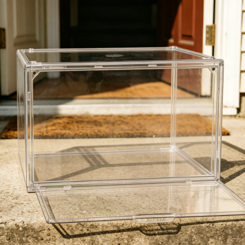 Alternative view of Acrylic Transparent Shoe Box with Magnetic Door